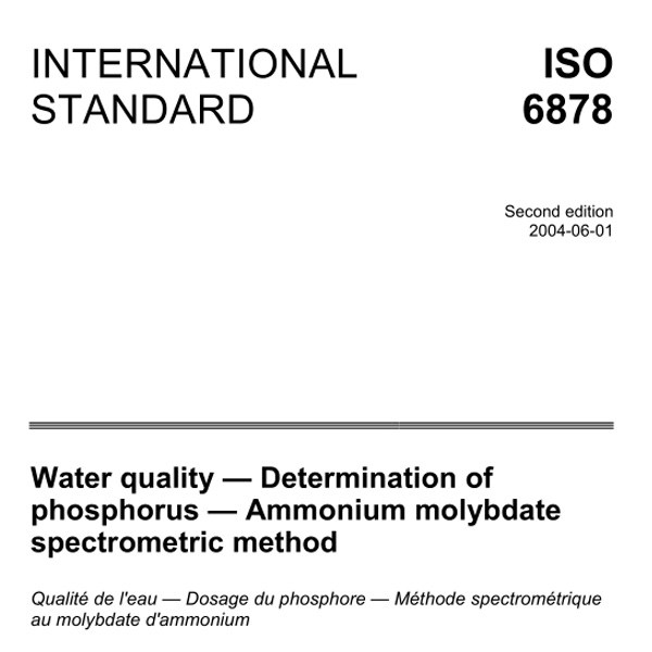 ISO 6878 Determination of total phosphorus in water by Spectrophotometer