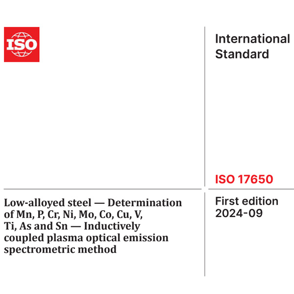 ISO 17650 Determination of metallic element content in steel by ICP