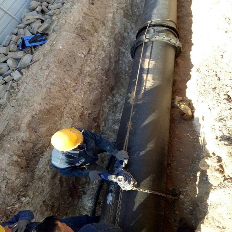 Self Anchoring Black Ductile Iron Pipe with Self-Restrained Joint and Bituminous Coating