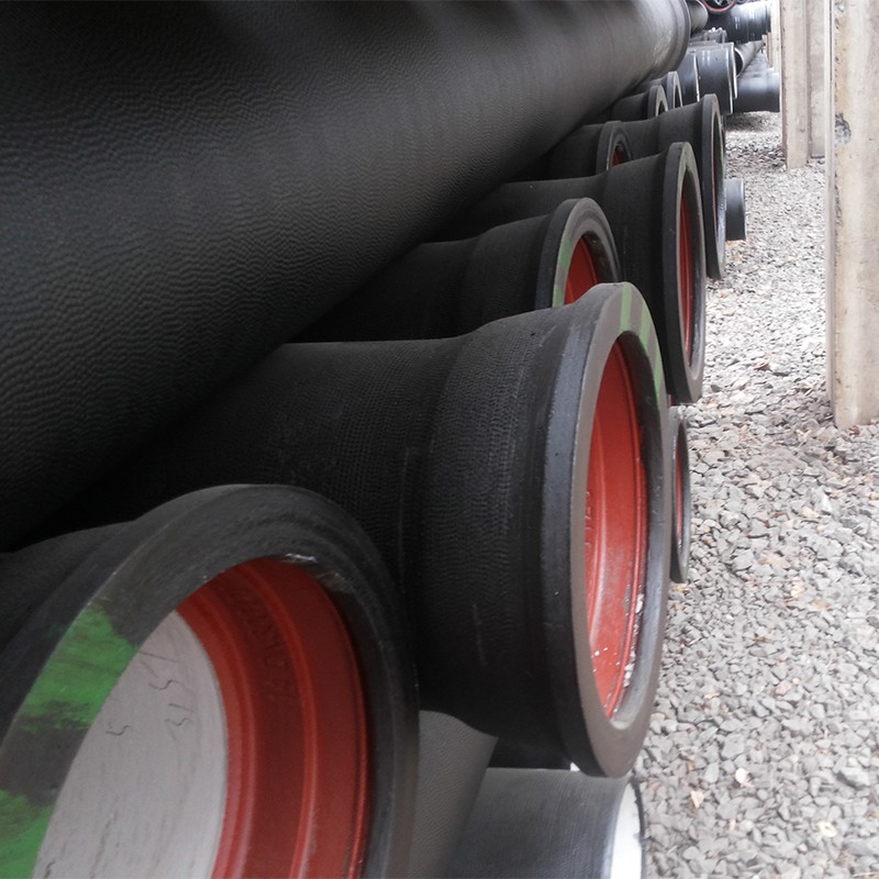 Self Anchoring Black Ductile Iron Pipe with Self-Restrained Joint and Bituminous Coating