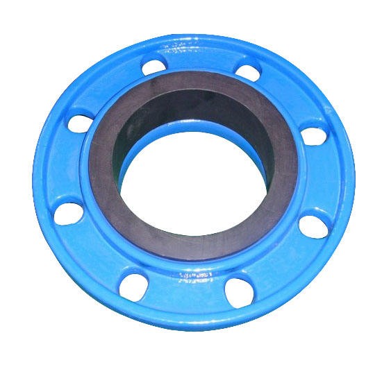 Ductile Iron Quick Flange Adaptor Coupling for PVC PE Pipe with Brass Ring