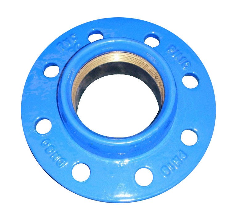 Ductile Iron Quick Flange Adaptor Coupling for PVC PE Pipe with Brass Ring
