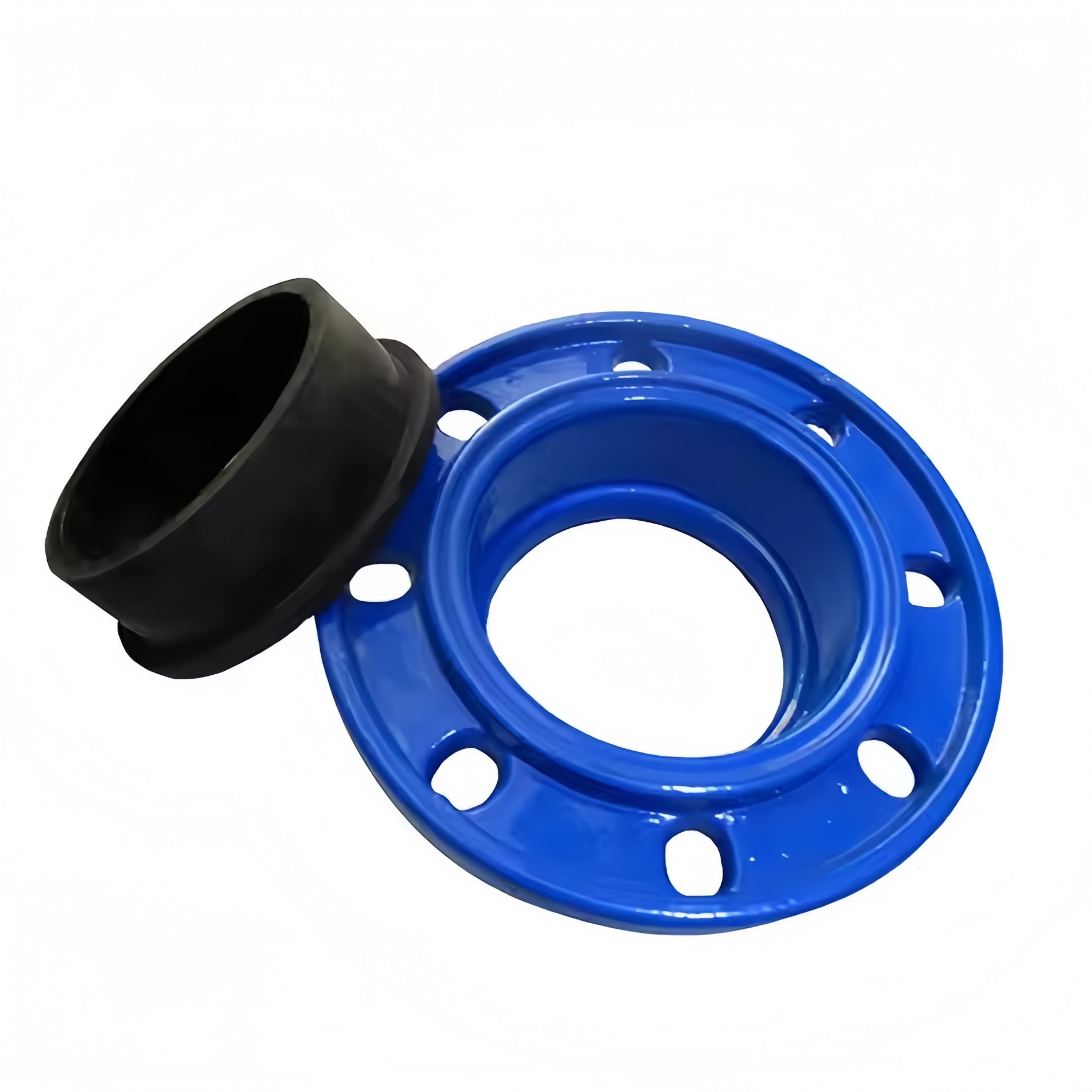 Ductile Iron Quick Flange Adaptor Coupling for PVC PE Pipe with Brass Ring