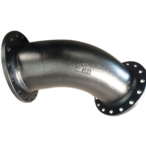 ISO2531 Ductile Iron 45 90 Degree Elbow Bend Double Flange Ductile Pipe Fitting for Water Supply