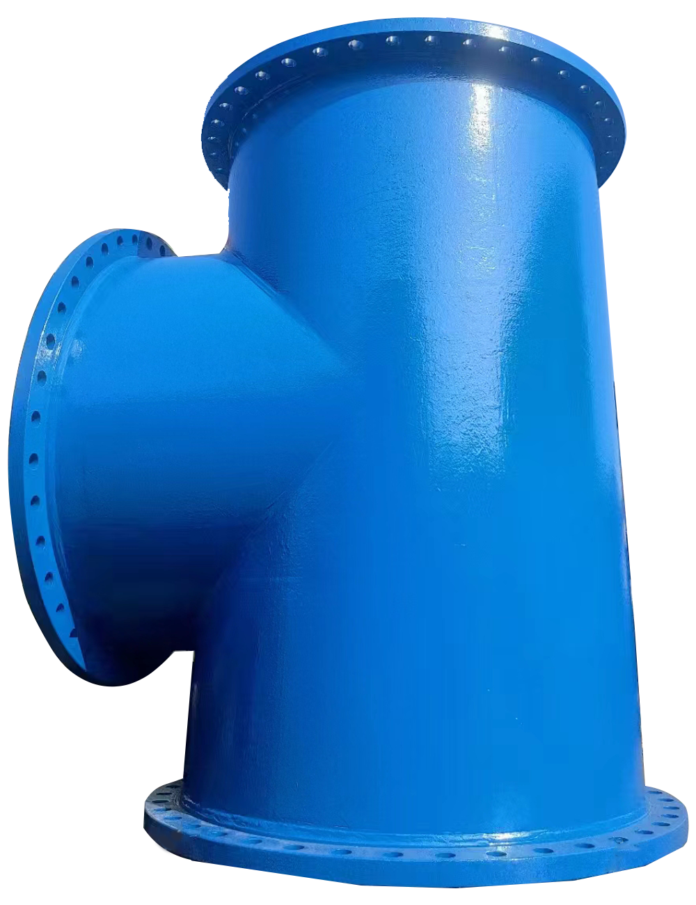 ISO2531 Zinc Coating Cement Mortar Lining Ductile Iron Pipe Fitting All Flange Tee