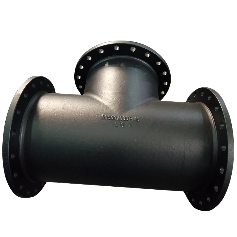 ISO2531 Zinc Coating Cement Mortar Lining Ductile Iron Pipe Fitting All Flange Tee