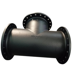 ISO2531 Zinc Coating Cement Mortar Lining Ductile Iron Pipe Fitting All Flange Tee