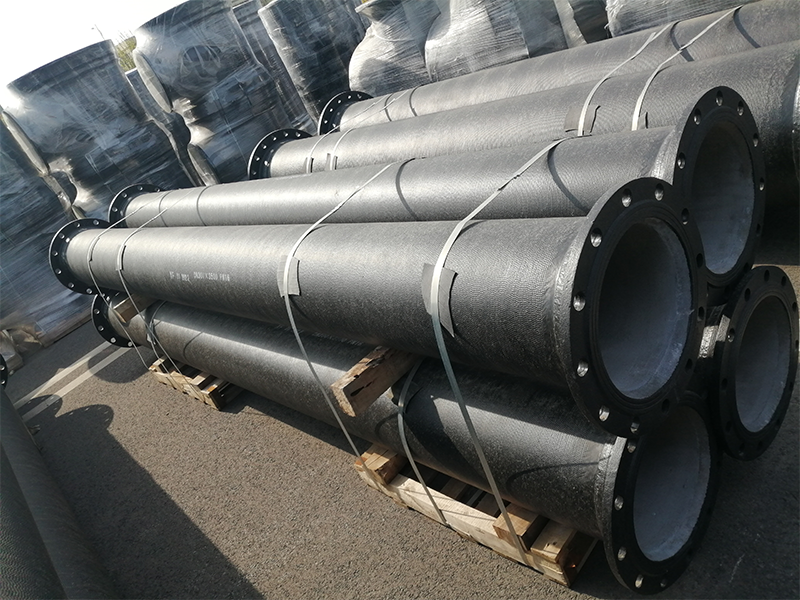 Water Treatment Plant Construction Ductile Iron Double Pipe Fittings Double Flange Cast Pipe with Puddle Flange