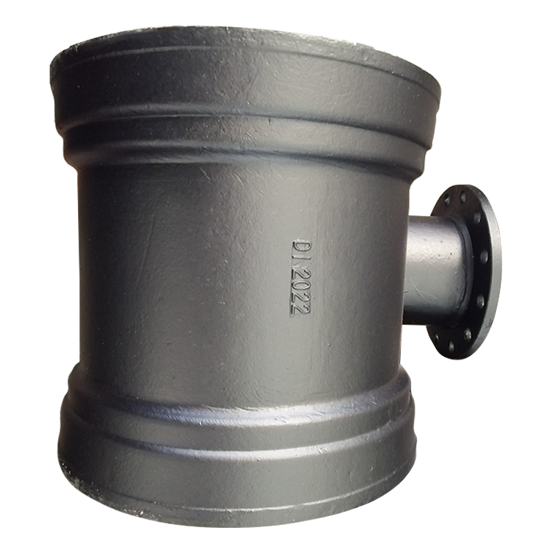 Ductile Iron Double socket tee with flange branch pipe fittings