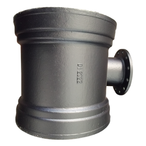 Ductile Iron Double socket tee with flange branch pipe fittings