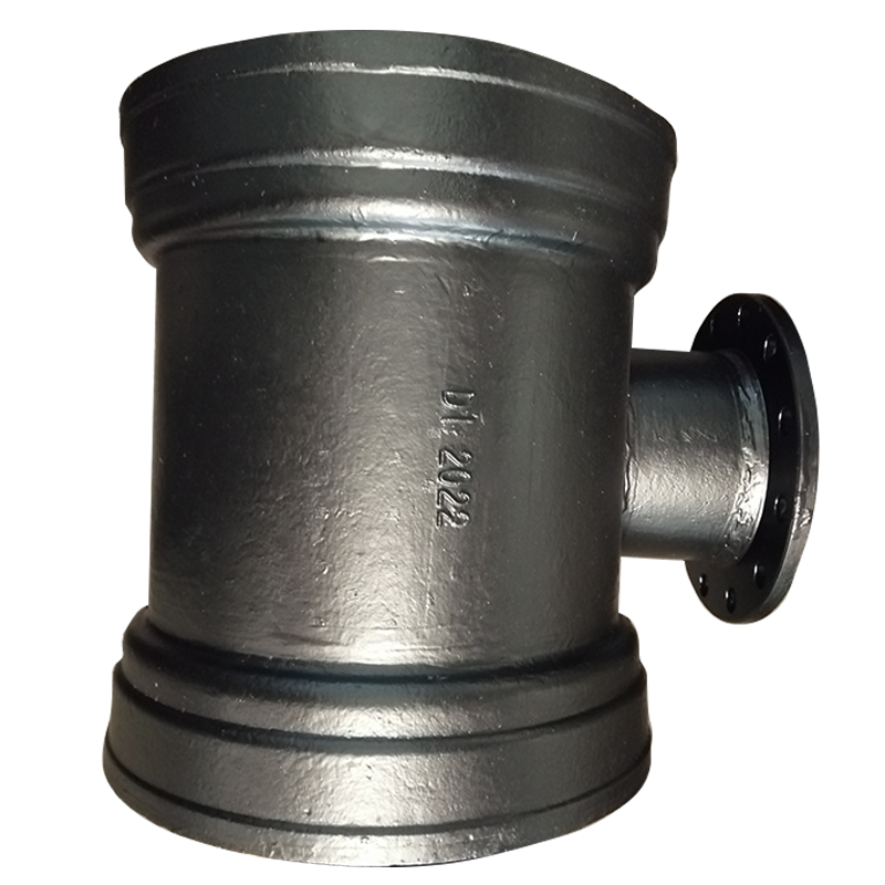 Ductile Iron Double socket tee with flange branch pipe fittings