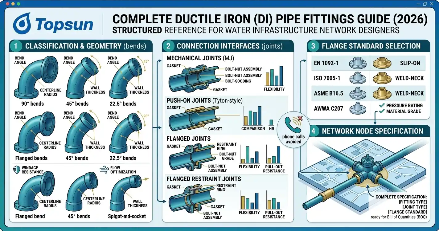 Ductile Iron Pipe Fittings Guide: Classification & Selection 2026