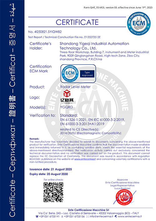 Radar CE Certification