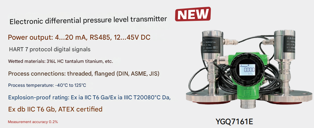 Electronic differential pressure level transmitter
