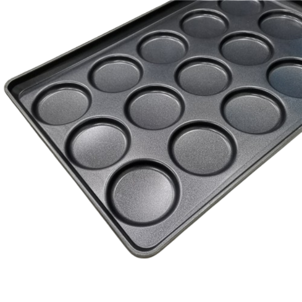 4 Inch Pulled Hamburger Bun Pan