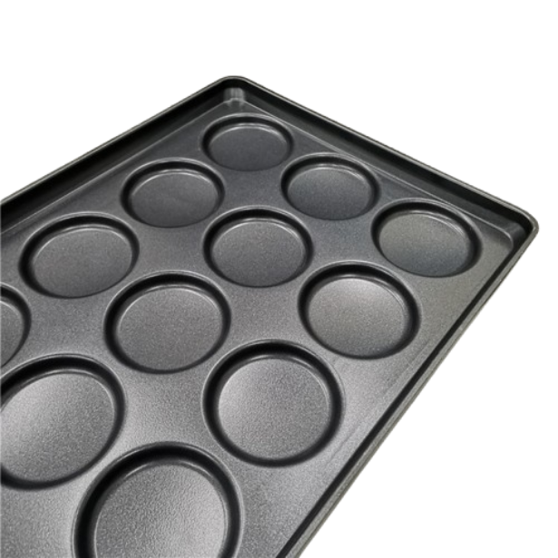 4 Inch Pulled Hamburger Bun Pan