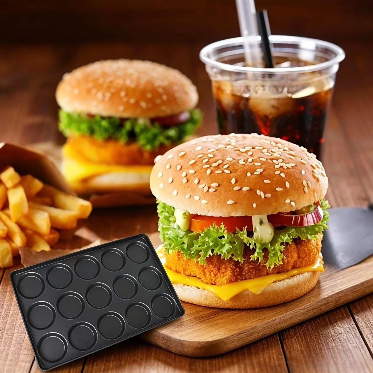 hamburger bun baking mold