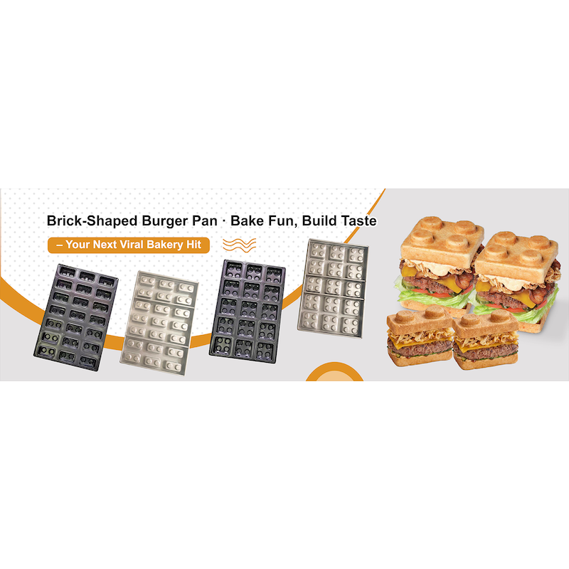 New Block Burger Plate! Stylish and Fun, Appealing to All Ages