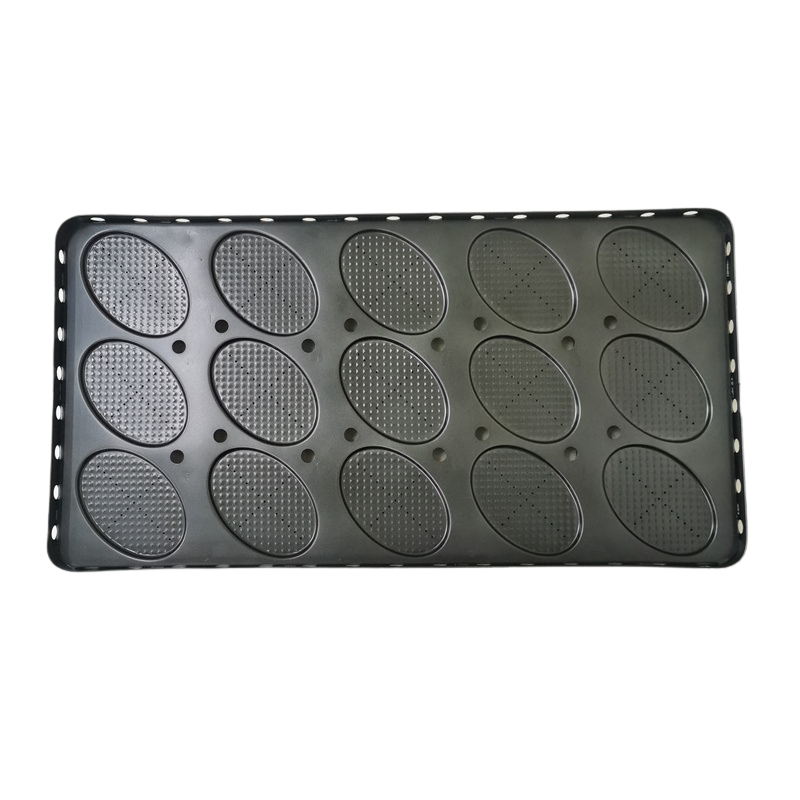 15 Cavity flat croissant bread plate