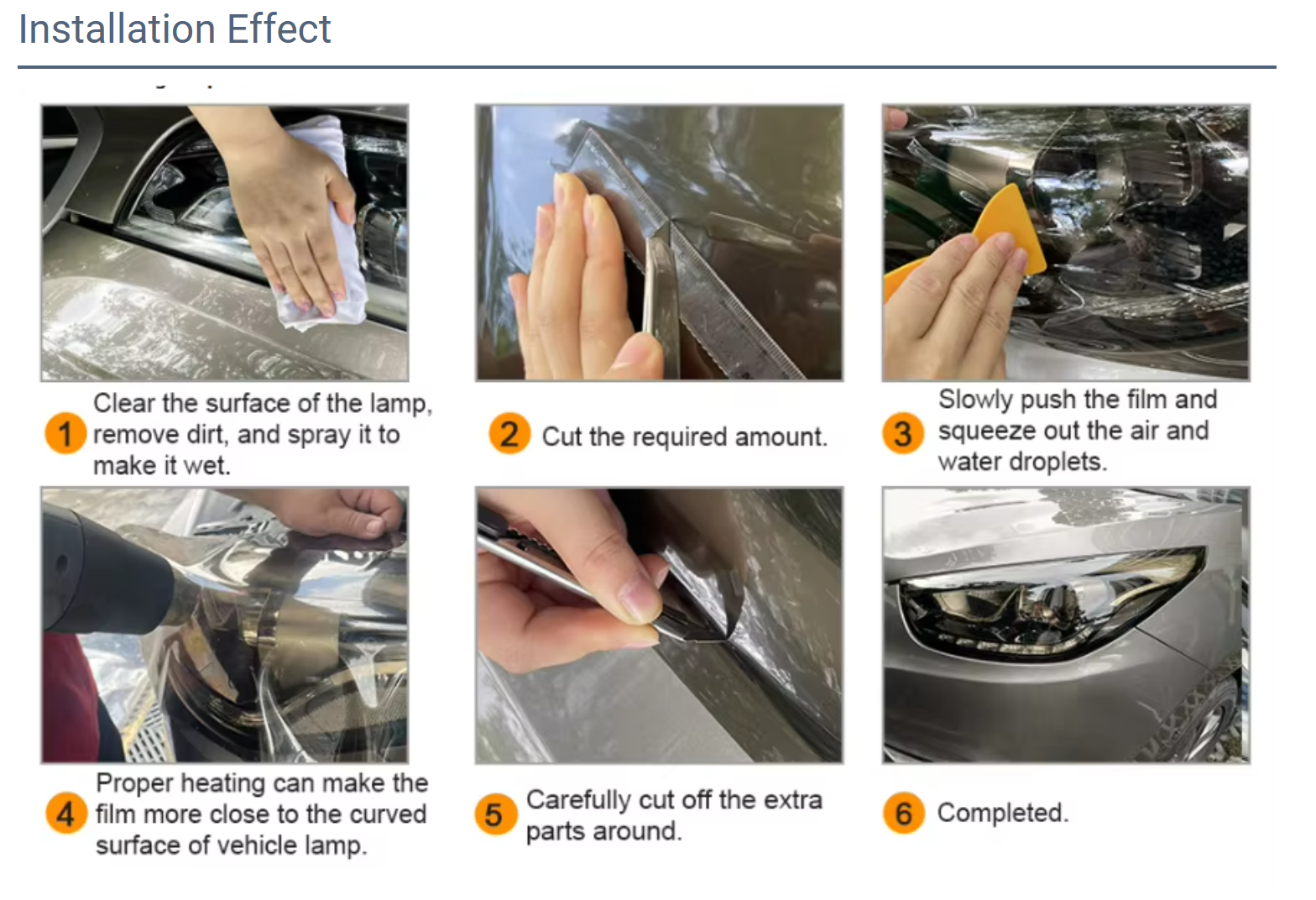 tint film for headlights