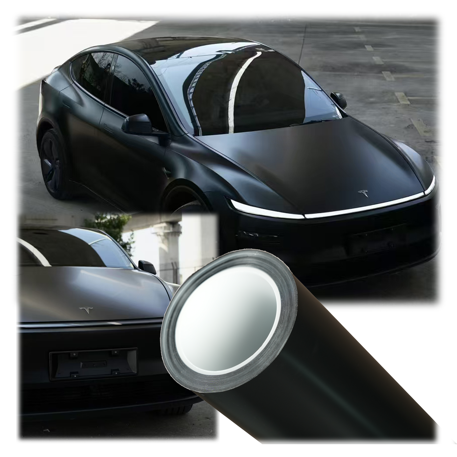 Matte Black Car Wrap And Satin Black Wrap