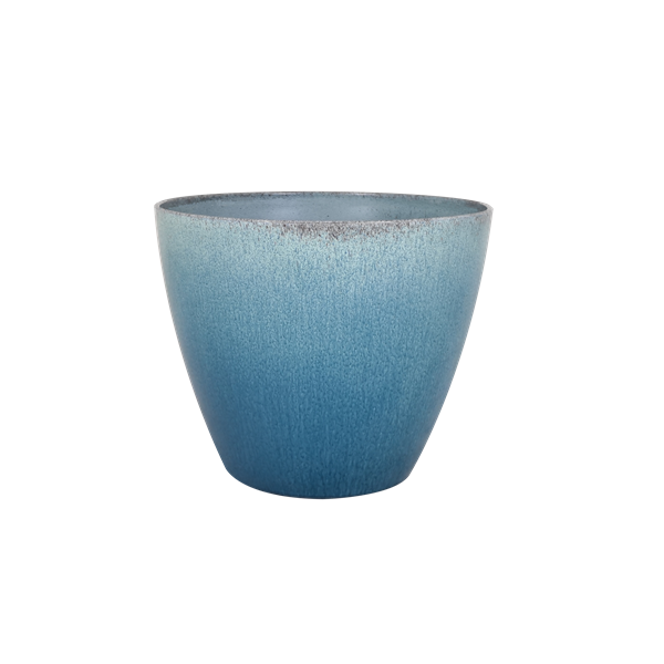 Ocean Blue Glazed Egg Planter