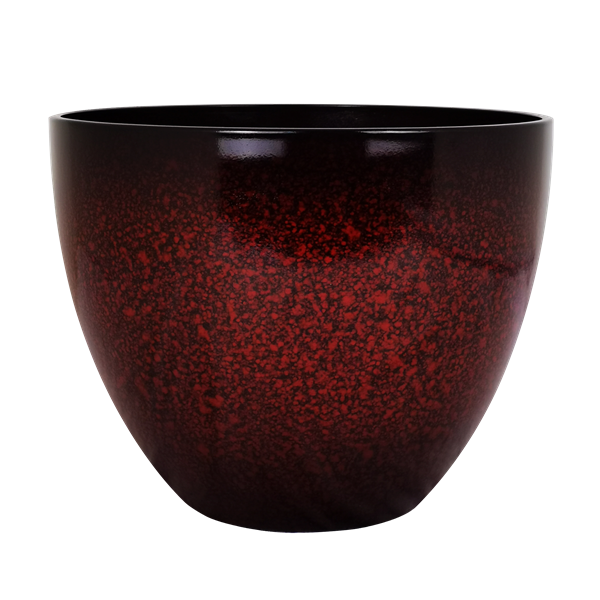 Christmas Red Glazed Egg Planter