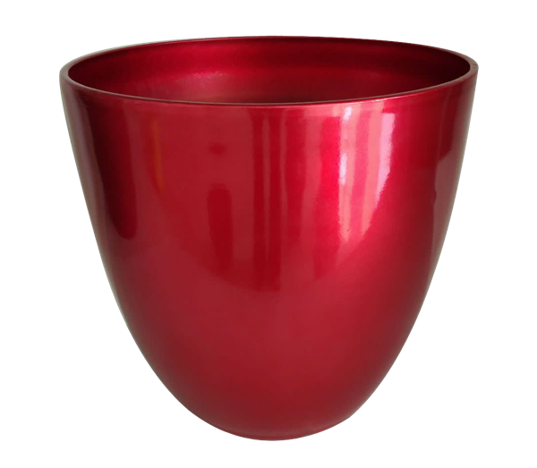 Cherry Red Glazed Egg Planter