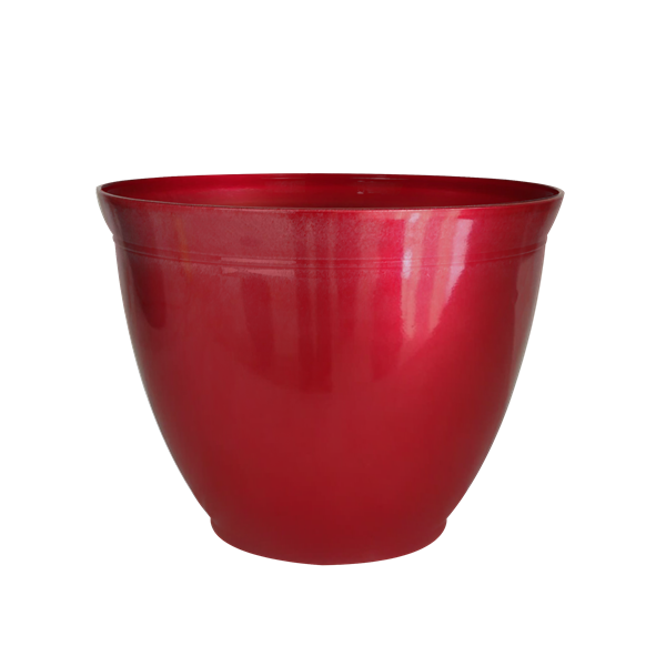 PP Christmas Red Glazed Egg Planter
