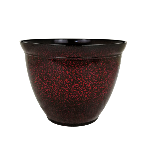 PP Cherry Red Glazed Egg Planter