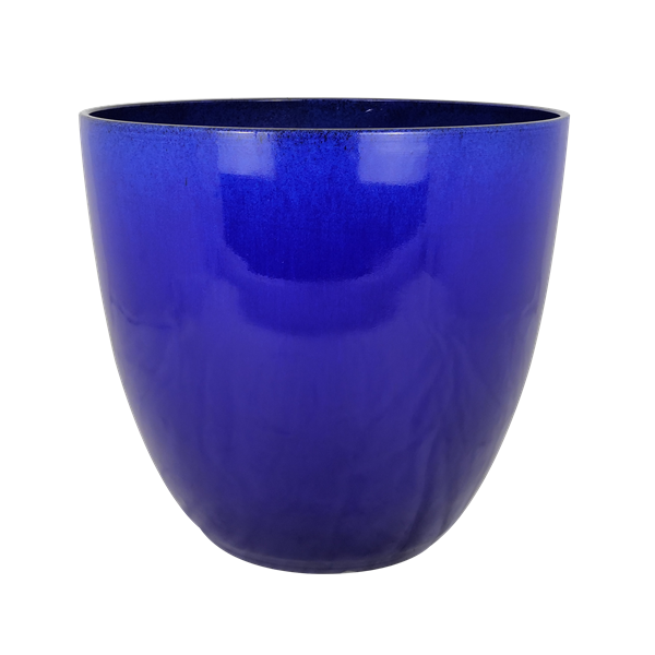 PP Royle Blue Glazed Egg Planter
