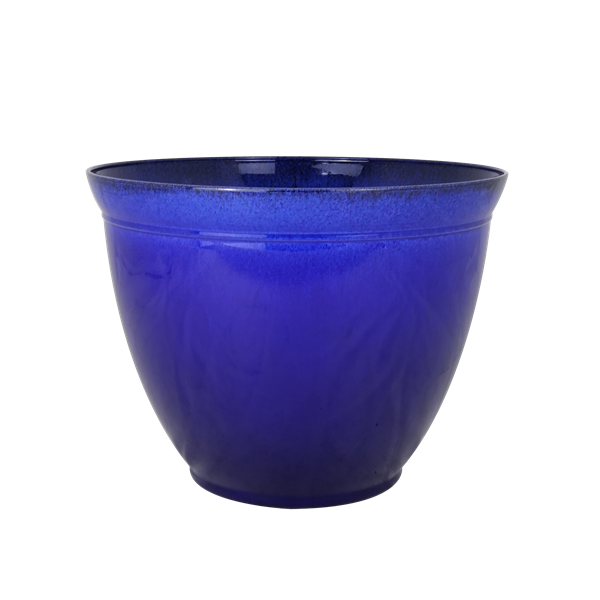 PP Royle Blue Glazed Egg Planter