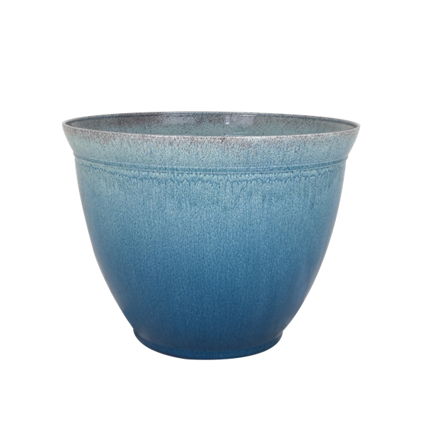 PP OceanBlue Glazed Egg Planter