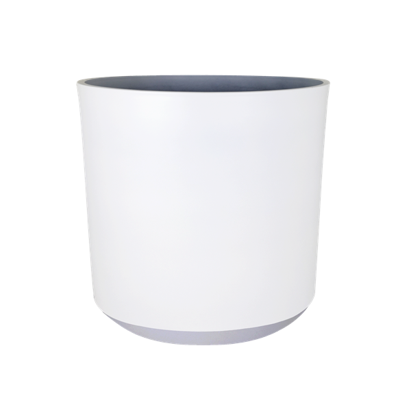 Ceramic White Glazed Straight Bucket Planter