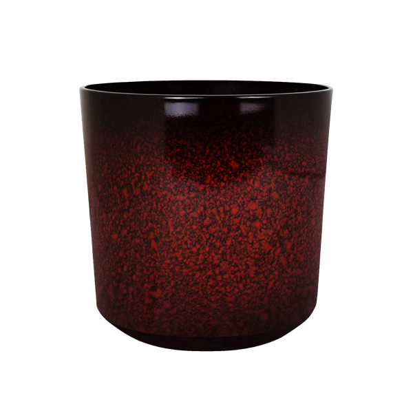 Cherry Red Glazed Straight Bucket Planter