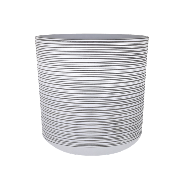 Riverstone White Straight Bucket Planter