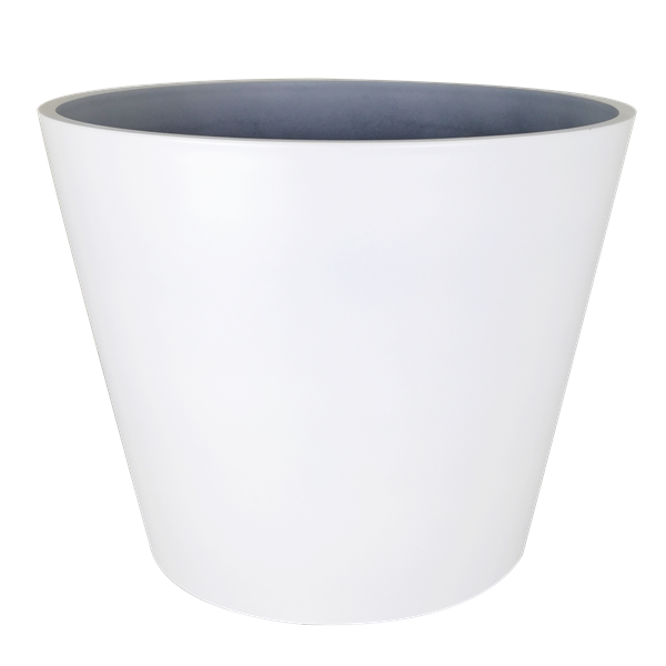 Ceramic White Glazed Round Flower Planter