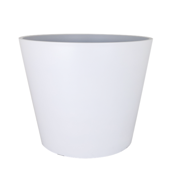 Ceramic White Glazed Round Flower Planter