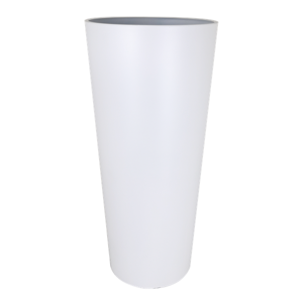 Ceramic White Glazed Round Flower Planter