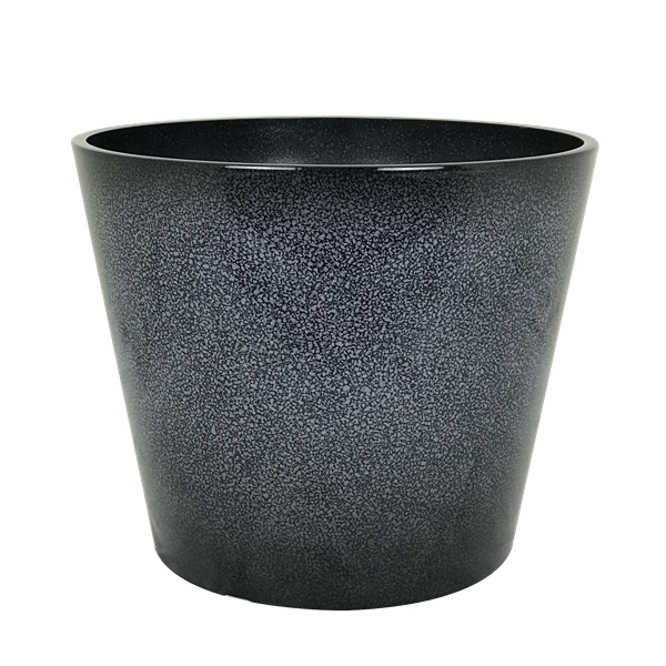 Ashgrey Glazed Round Flower Planter