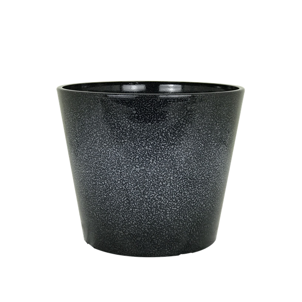 Ashgrey Glazed Round Flower Planter