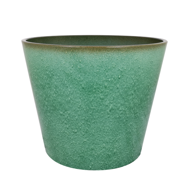 Jadeite Glazed Round Flower Planter