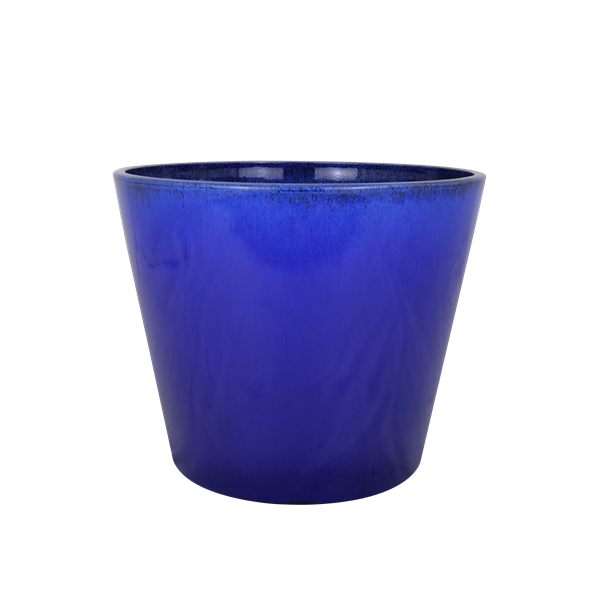 Royle Blue Glazed Round Flower Planter