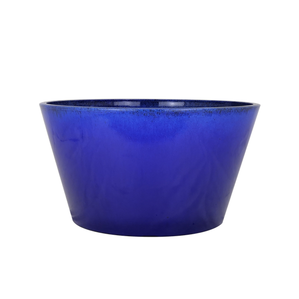 Royle Blue Glazed Round Flower Planter