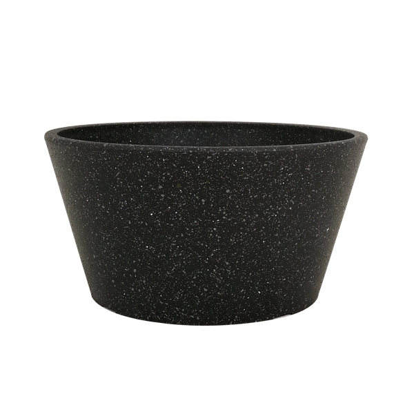 Charcoal Sandstone Round Flower Planter