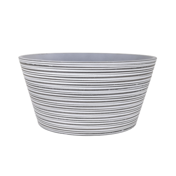 Riverstone White Round Flower Planter