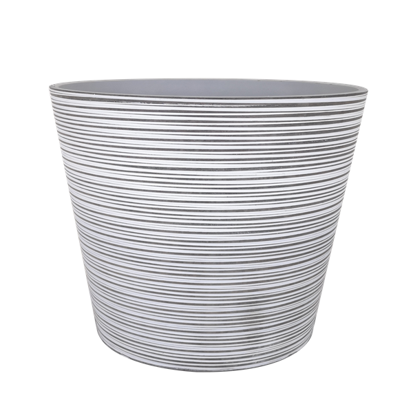 Riverstone White Round Flower Planter