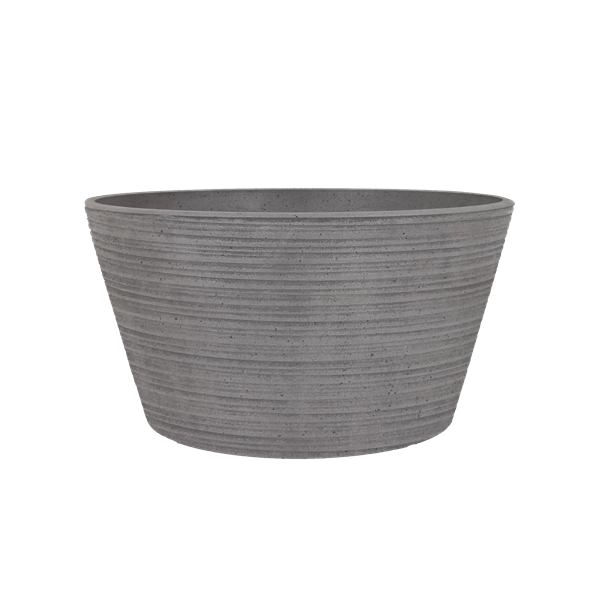 Cement Grey-L Round Flower Planter