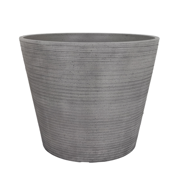 Cement Grey-L Round Flower Planter