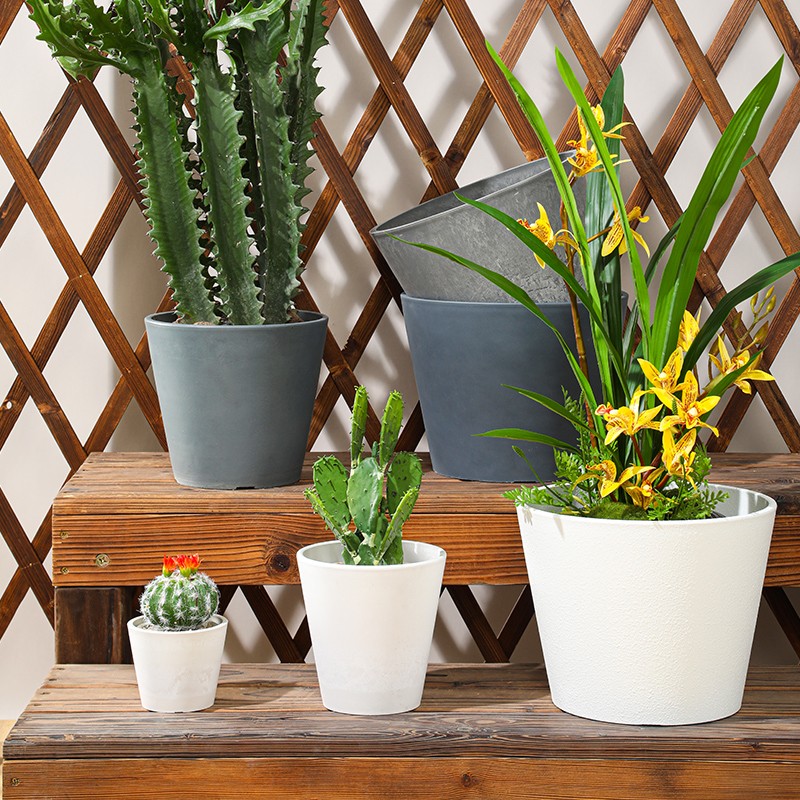 Cement Round Flower Planter